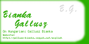 bianka gallusz business card